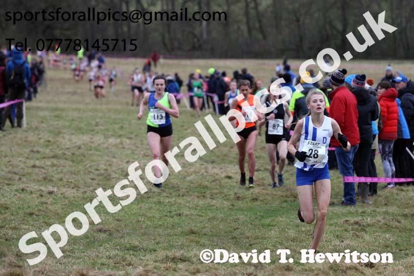 Womens under-17s 2018 Northern Cross Country Champs., Harewood House, Leeds. Photo: David T. Hewitson/Sports for All Pics